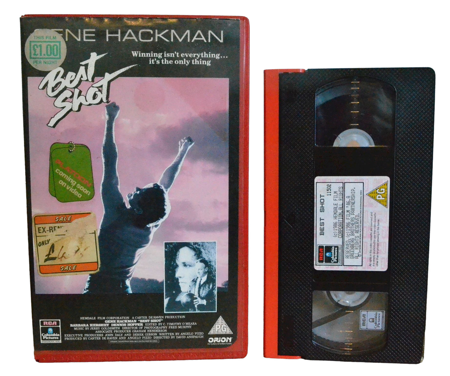 Best Shot (Winning Isn't Everything It's The Only Thing ) - Gene Hackman - Columbia Pictures International Video - Drama - Large Box - Pal VHS-