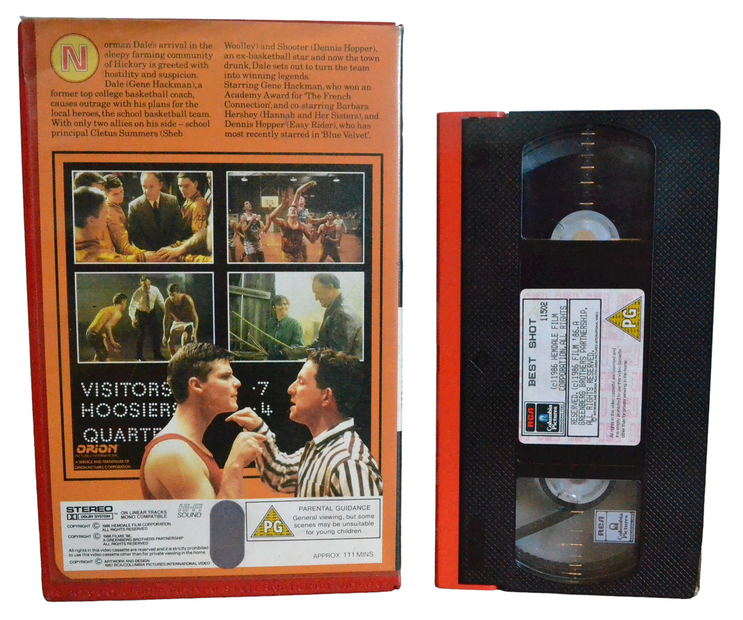 Best Shot (Winning Isn't Everything It's The Only Thing ) - Gene Hackman - Columbia Pictures International Video - Drama - Large Box - Pal VHS-