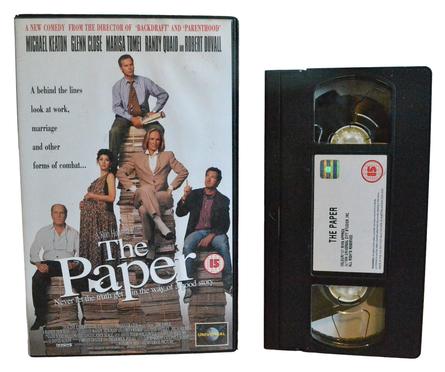 The Paper (Never Let The Truth Get In The Way Of Good Story) - Michael Keaton - Universal City Studios - Drama - Large Box - Pal VHS-