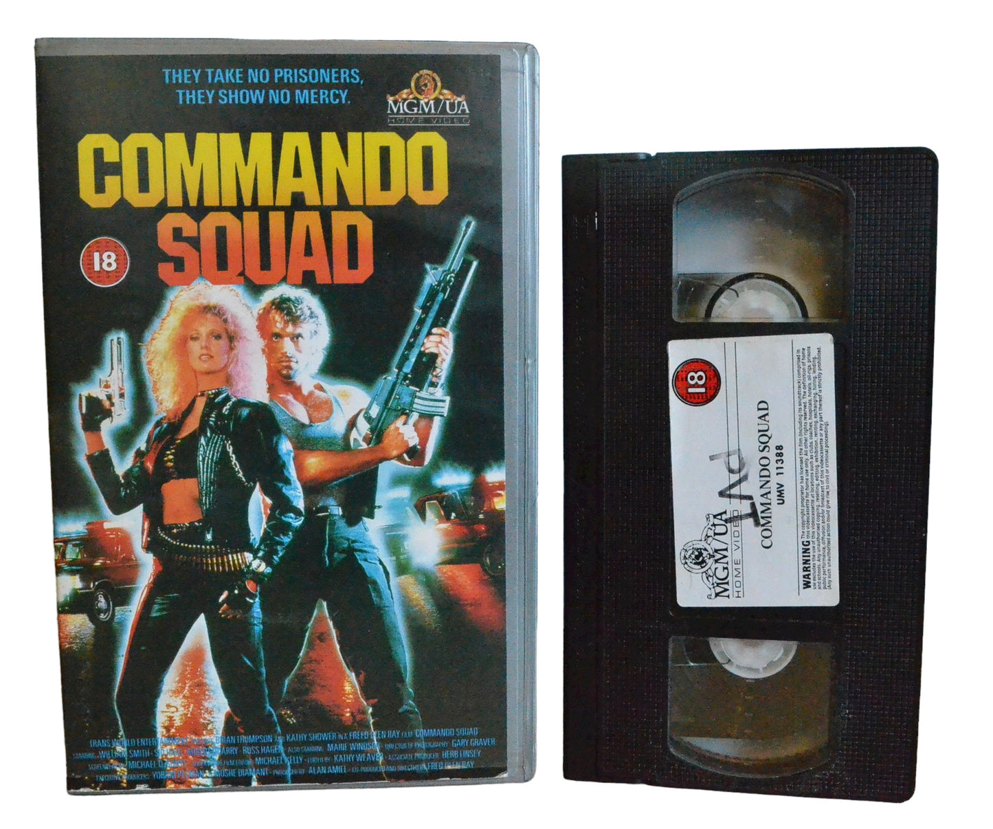 Commando Squad (They Take No Prisoners. They Shoe No Mercy.) - Kathy Shower - MGM / UA Home VIdeo - Action - Large Box - Pal VHS-