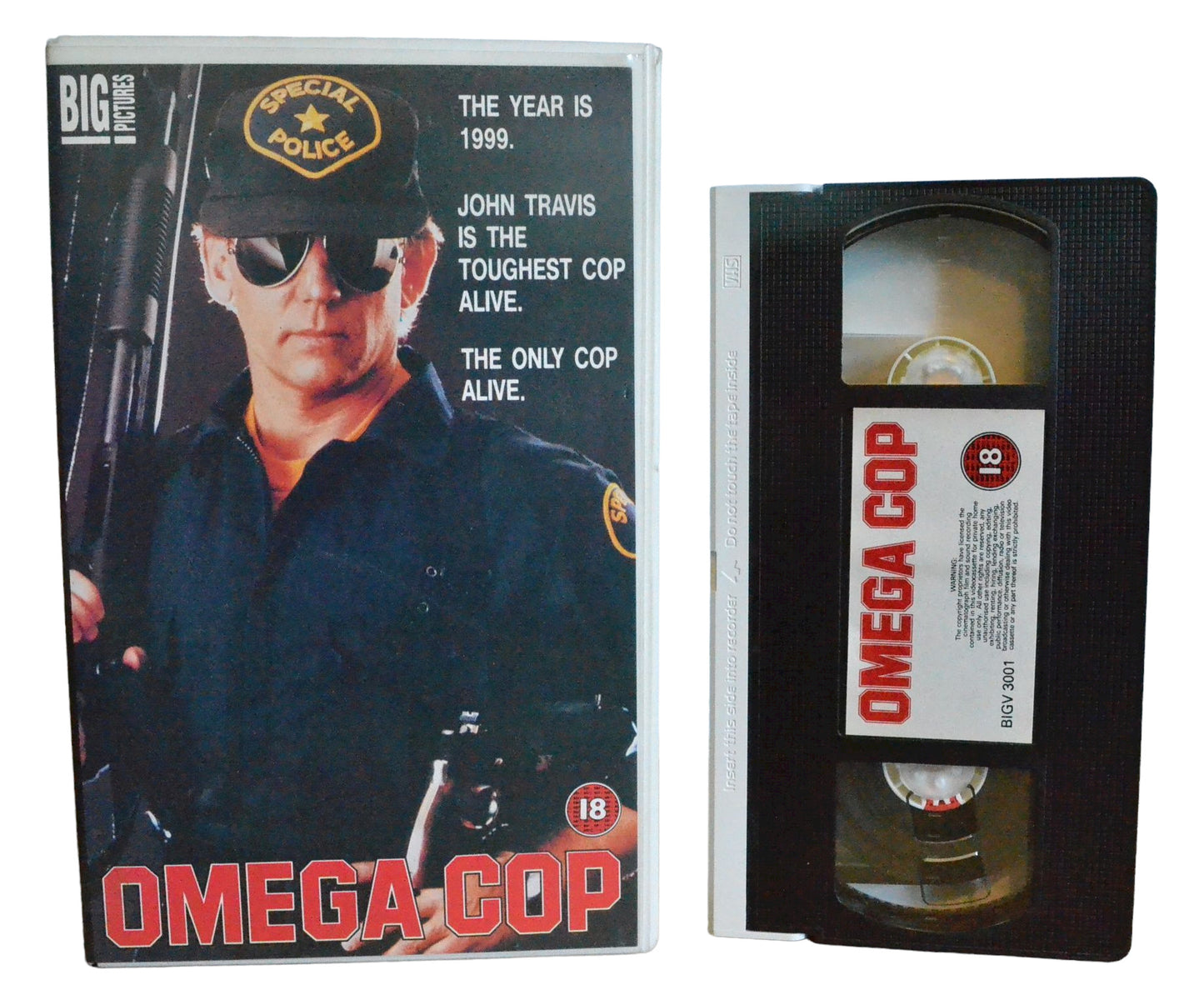 Omega Cop (The Only Cop Alive) - Ronald L. Marchini - Big Pictures - Action - Large Box - Pal VHS-