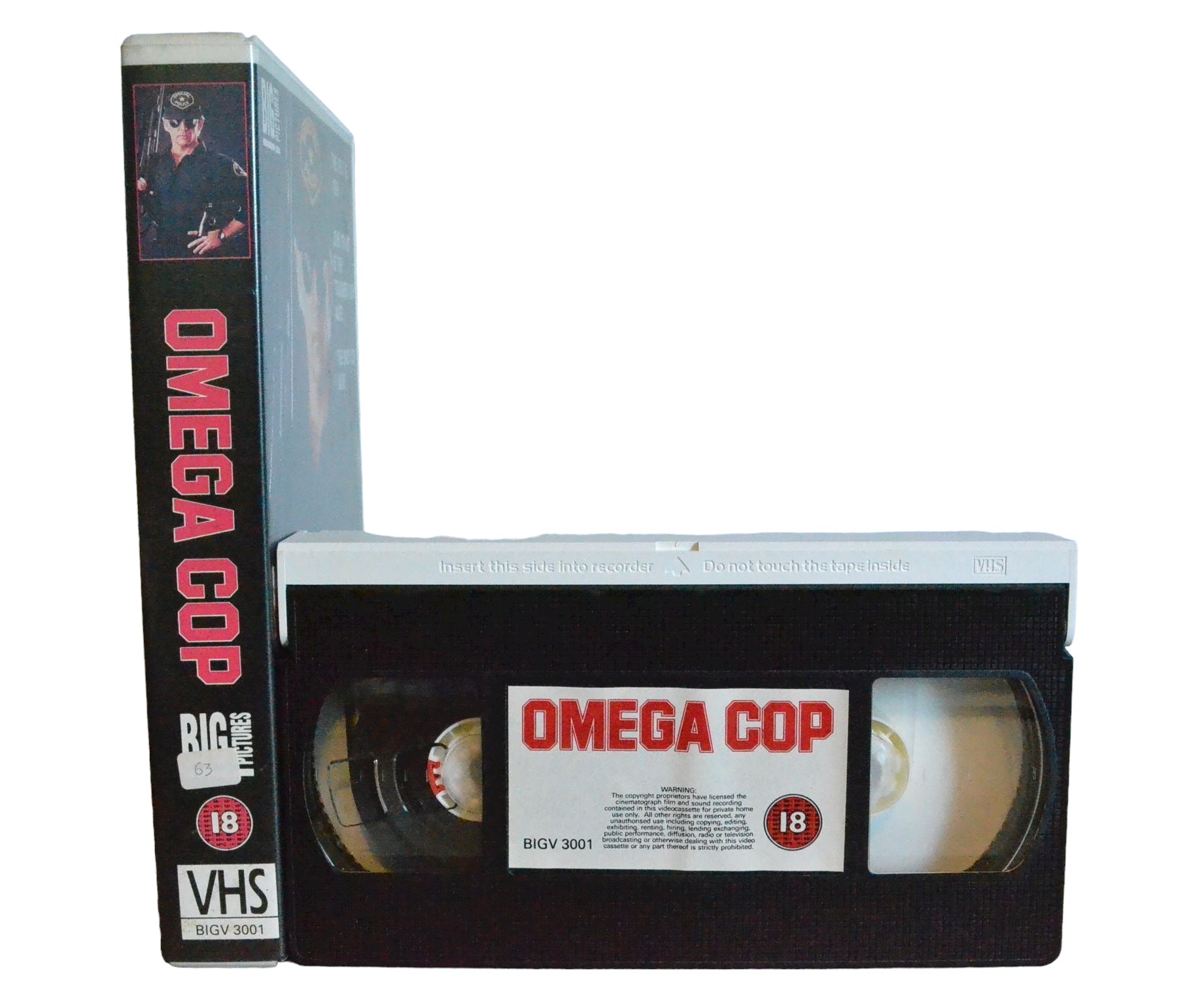 Omega Cop (The Only Cop Alive) - Ronald L. Marchini - Big Pictures - Action - Large Box - Pal VHS-