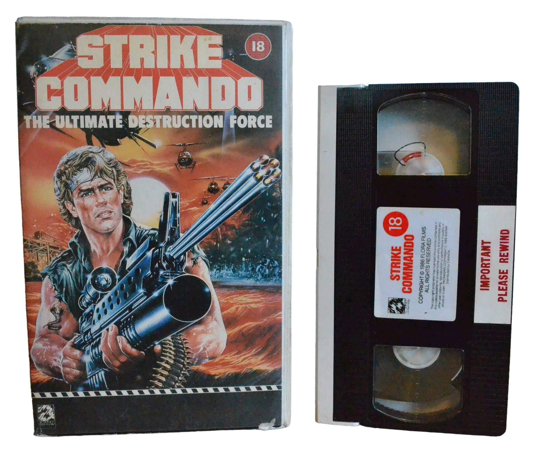 Strike Commando (The Ultimate Destruction Force) - Reb Brown - Avatar Film Corporation - Action - Large Box - Pal VHS-