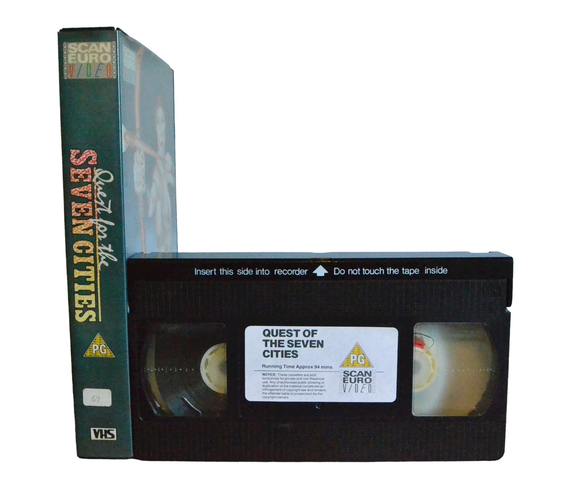 Quest For The Seven Cities - Bo Svenson - Scan Euro Video - Adventure - Large Box - Pal VHS-