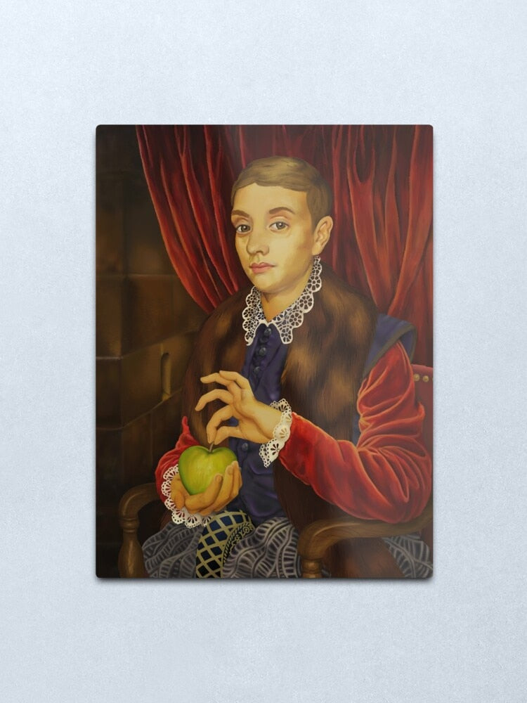 The Grand Budapest Hotel - Boy With Apple - Movie Prop Replica - Iconic Art by British artist Michael Taylor - Metal Print Wall Art - Home Cafe Decor-21st Century Colours-20x30cm-