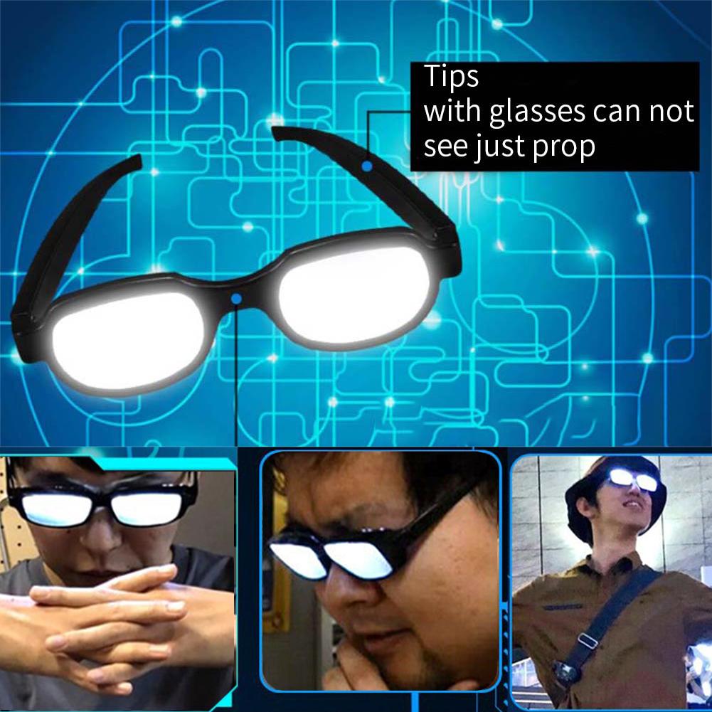 Fashion Men Women LED Light Luminous Glasses Eyewear Anime Cosplay Party Prop-