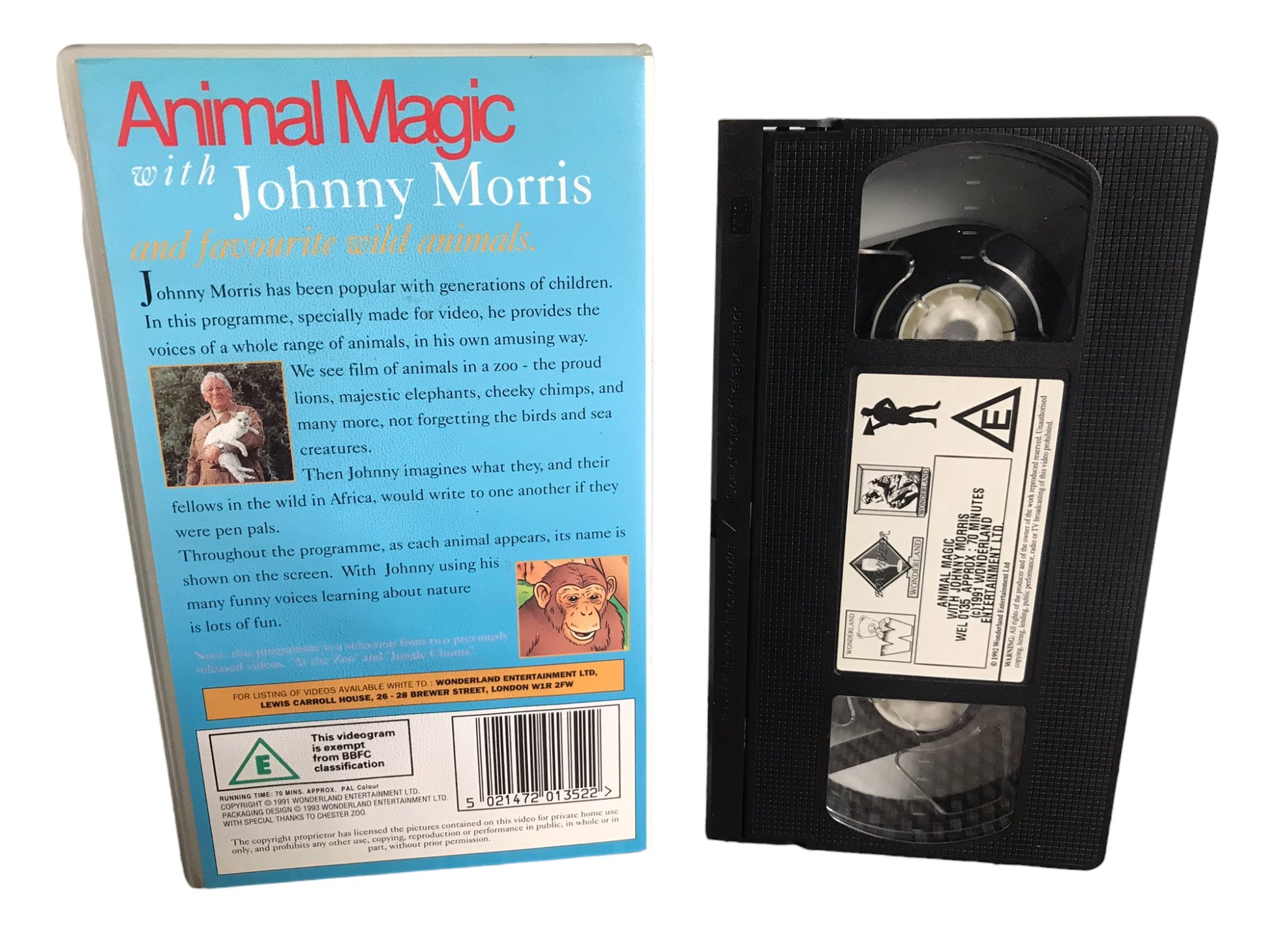 Animal Magic With Johnny Morris - Johnny Morris - Exempt From BBFC - Childrens - Pal - VHS-