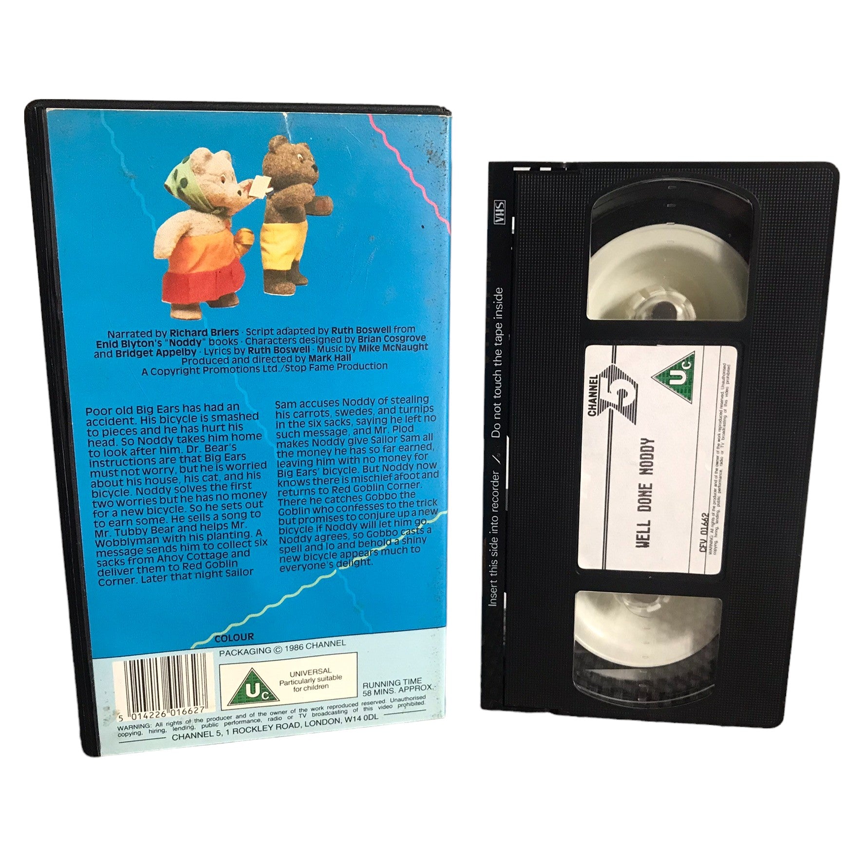 Well Done Noddy - Richard Briers - Universal - Childrens - Pal - VHS-