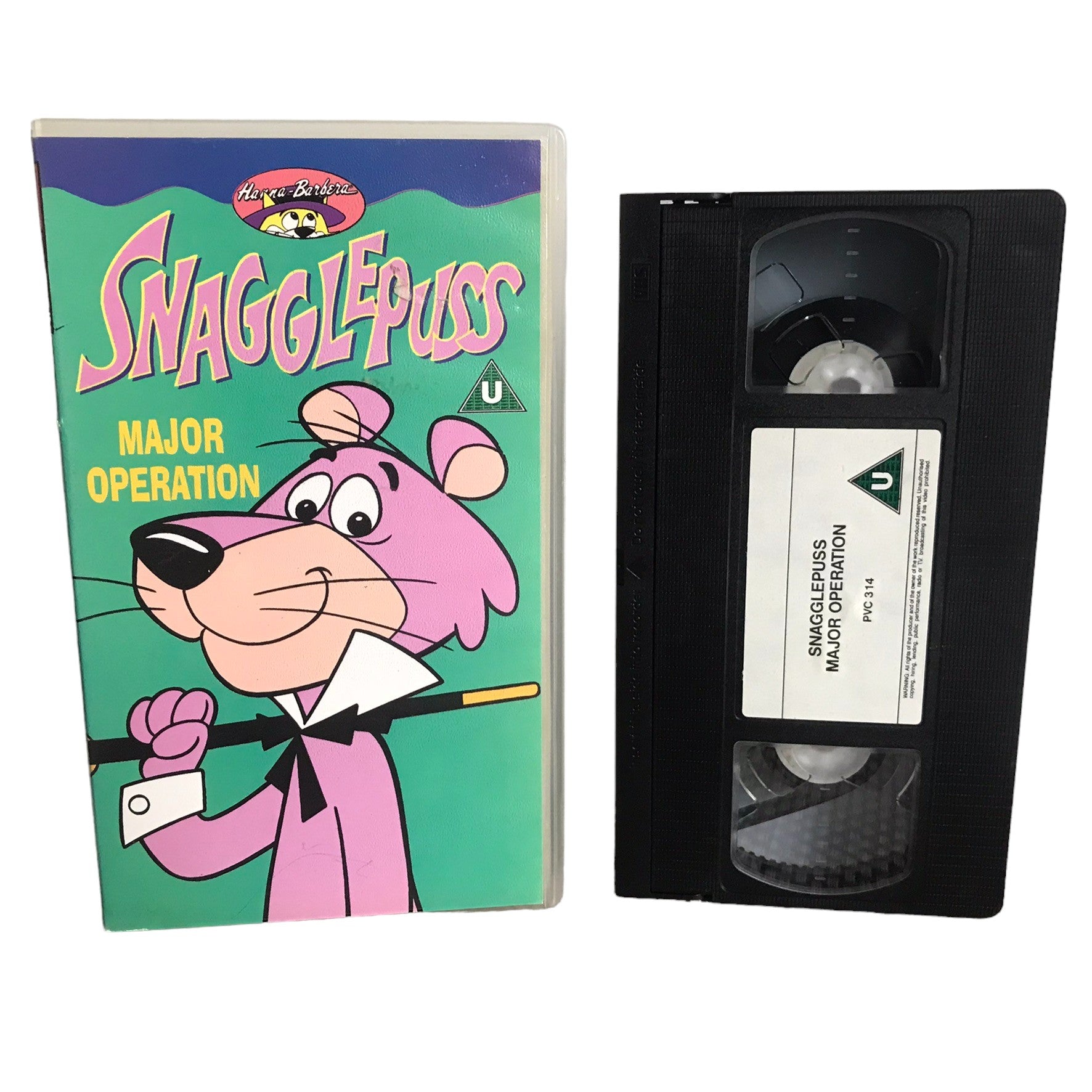 Snagglepuss Major Operation - Hanna Barbera - Turner Home Entertainment International - Childrens - Pal - VHS-