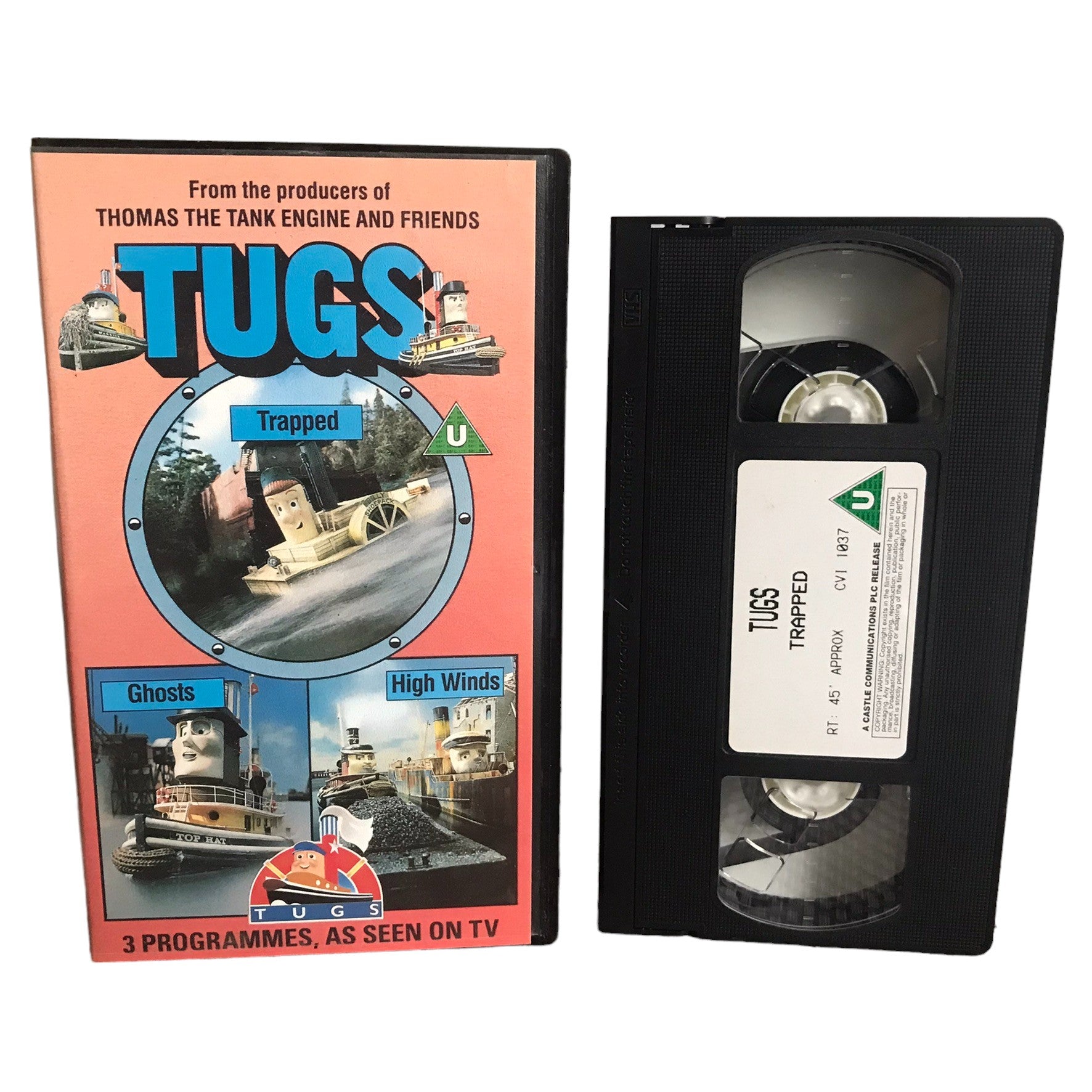 Tugs -Trapped - Ghosts - High Winds - A Castle Communications - Childrens - Pal - VHS-