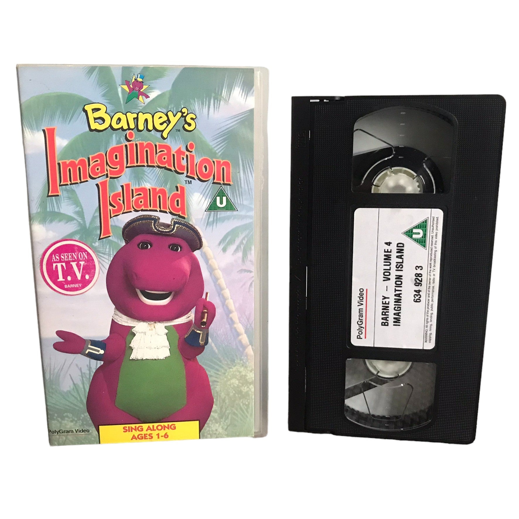 Barney's Imagination Island - David Joyner - Polygram Video - Childrens - Pal - VHS-