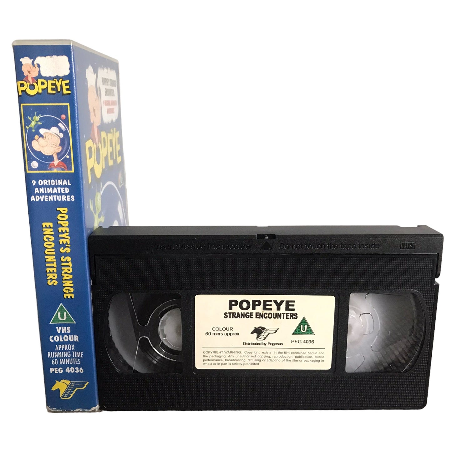 Popeye's Strange Encounters - Pegasus - Childrens - Pal - VHS-