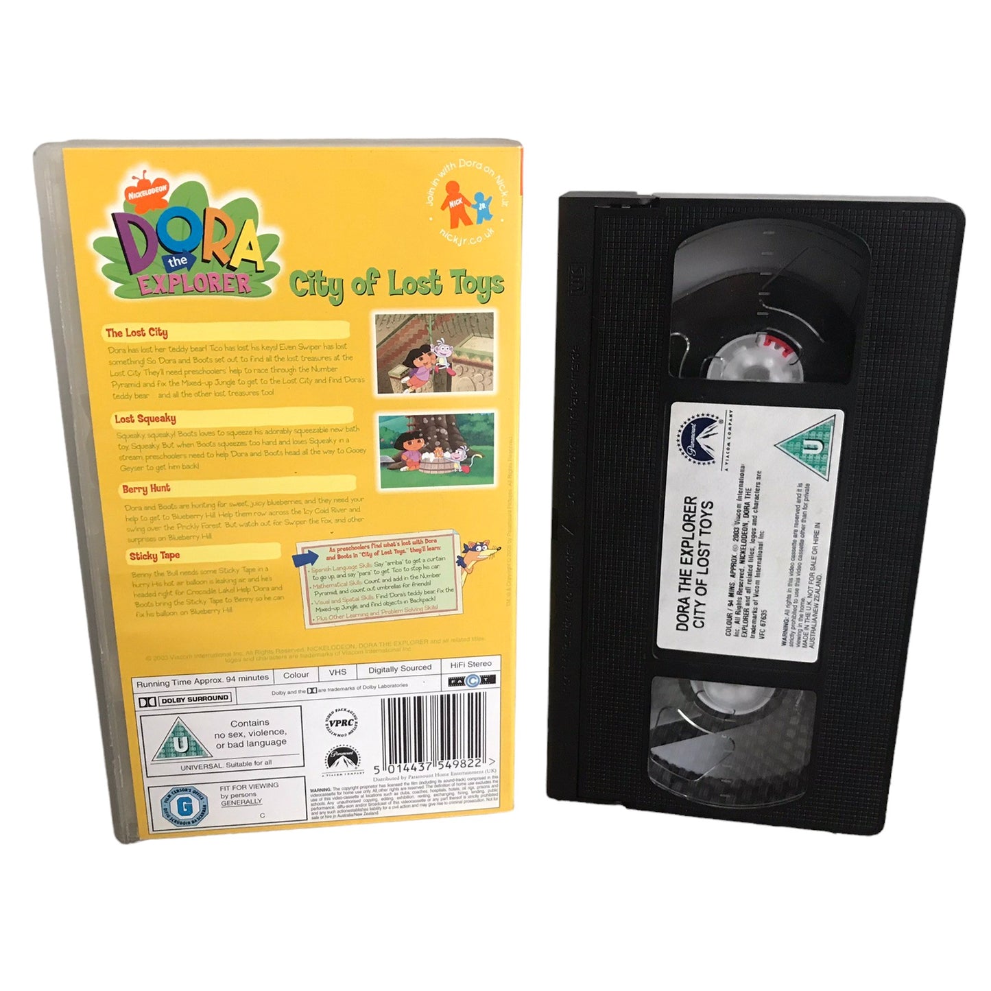 Dora the Explorer City of lost toys - Alexandria Suarez - Paramount - Childrens - Pal - VHS-