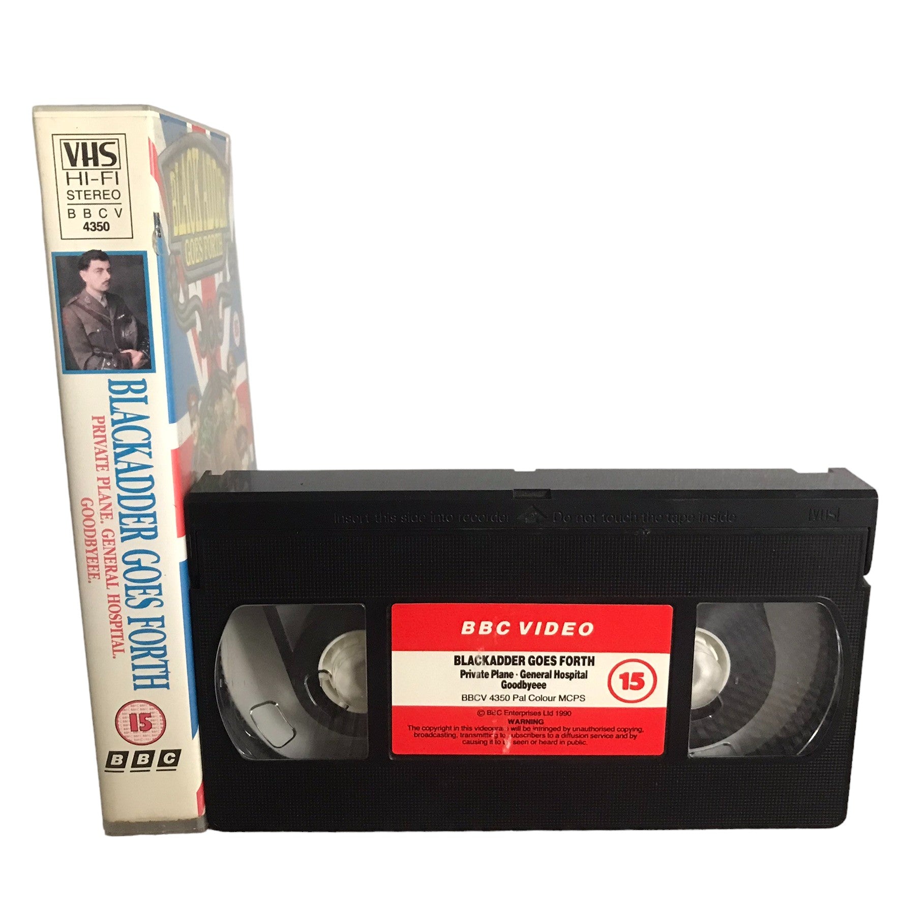 Black Adder Goes Forth - Private Plane-General Hospital Goodbyeee - Rowan Atkinson - BBC Enterprises - Comedy - Pal - VHS-