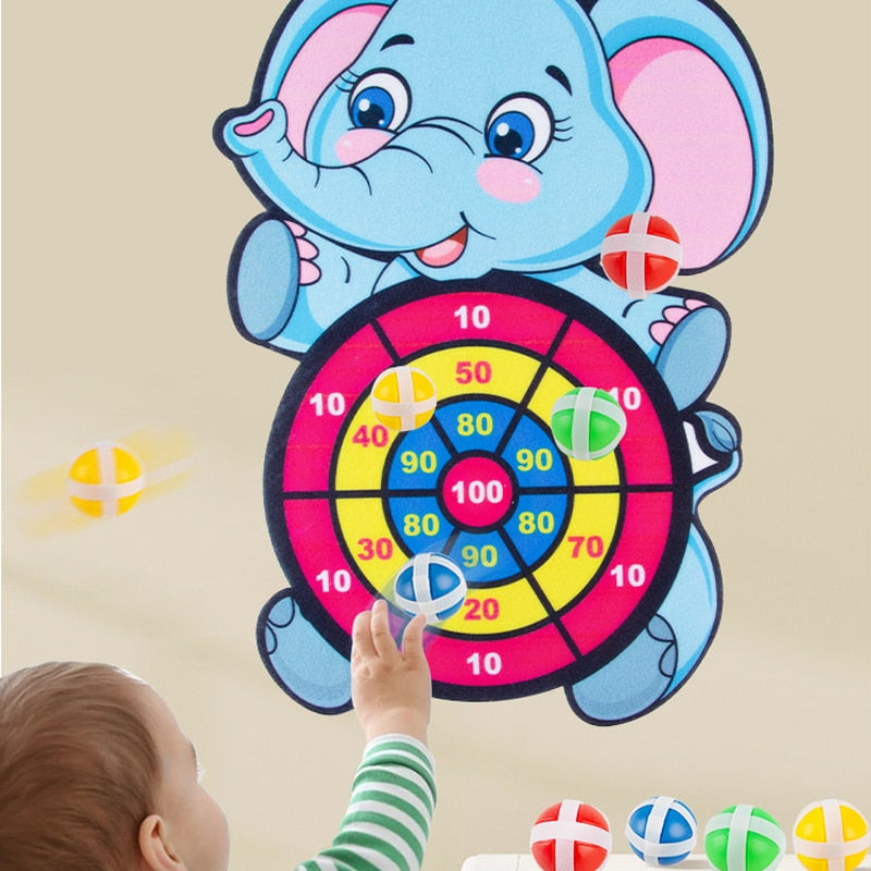 Sticky Ball Dart Board Target Sports Game Toys For Children Outdoor Party Toys Target Sticky Ball Throw Educational Board Games-