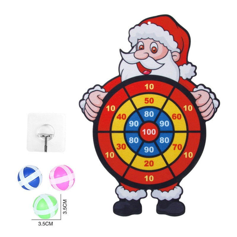 Sticky Ball Dart Board Target Sports Game Toys For Children Outdoor Party Toys Target Sticky Ball Throw Educational Board Games-Santa Claus-