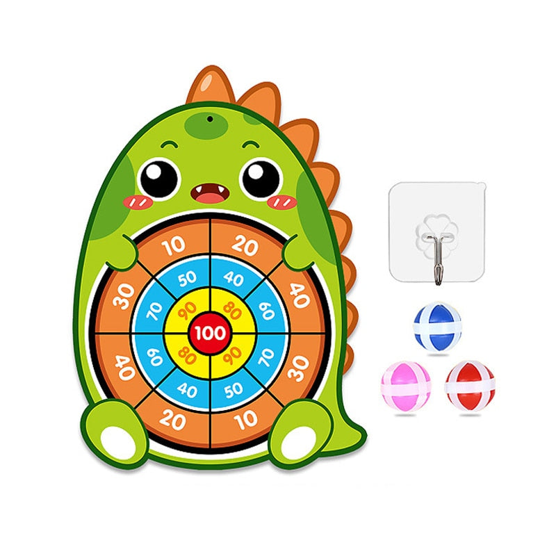 Sticky Ball Dart Board Target Sports Game Toys For Children Outdoor Party Toys Target Sticky Ball Throw Educational Board Games-Spinosaurus-