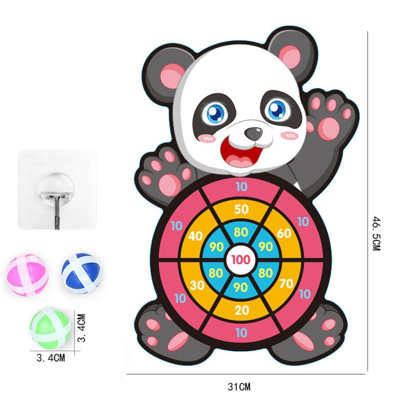 Sticky Ball Dart Board Target Sports Game Toys For Children Outdoor Party Toys Target Sticky Ball Throw Educational Board Games-Panda-