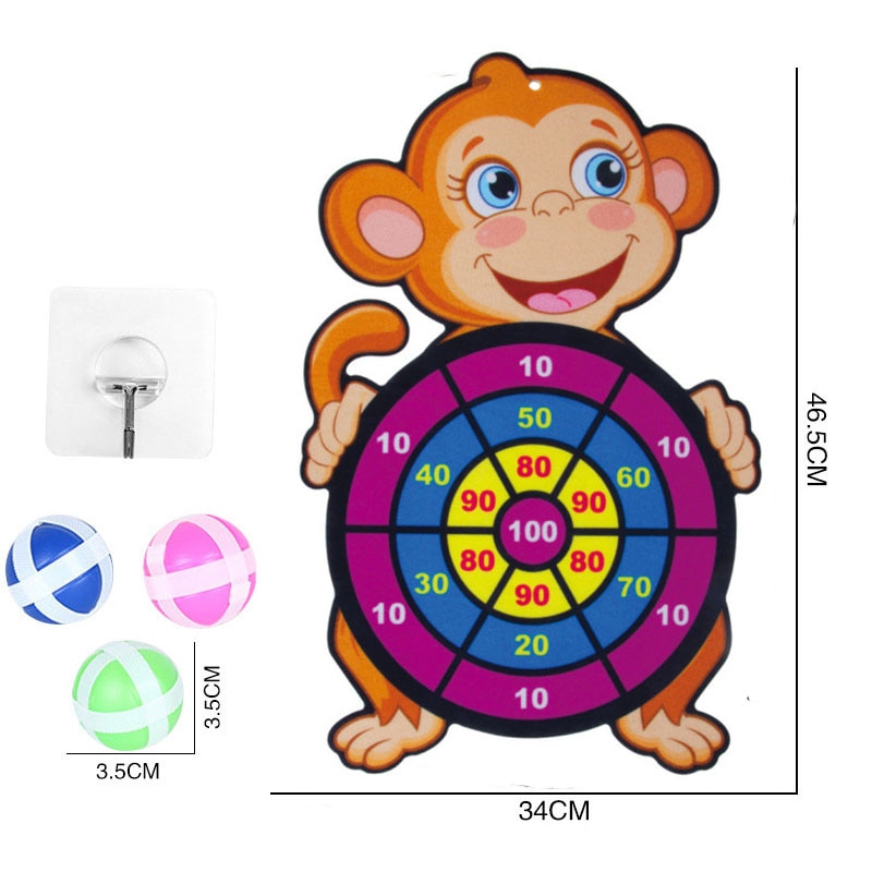 Sticky Ball Dart Board Target Sports Game Toys For Children Outdoor Party Toys Target Sticky Ball Throw Educational Board Games-