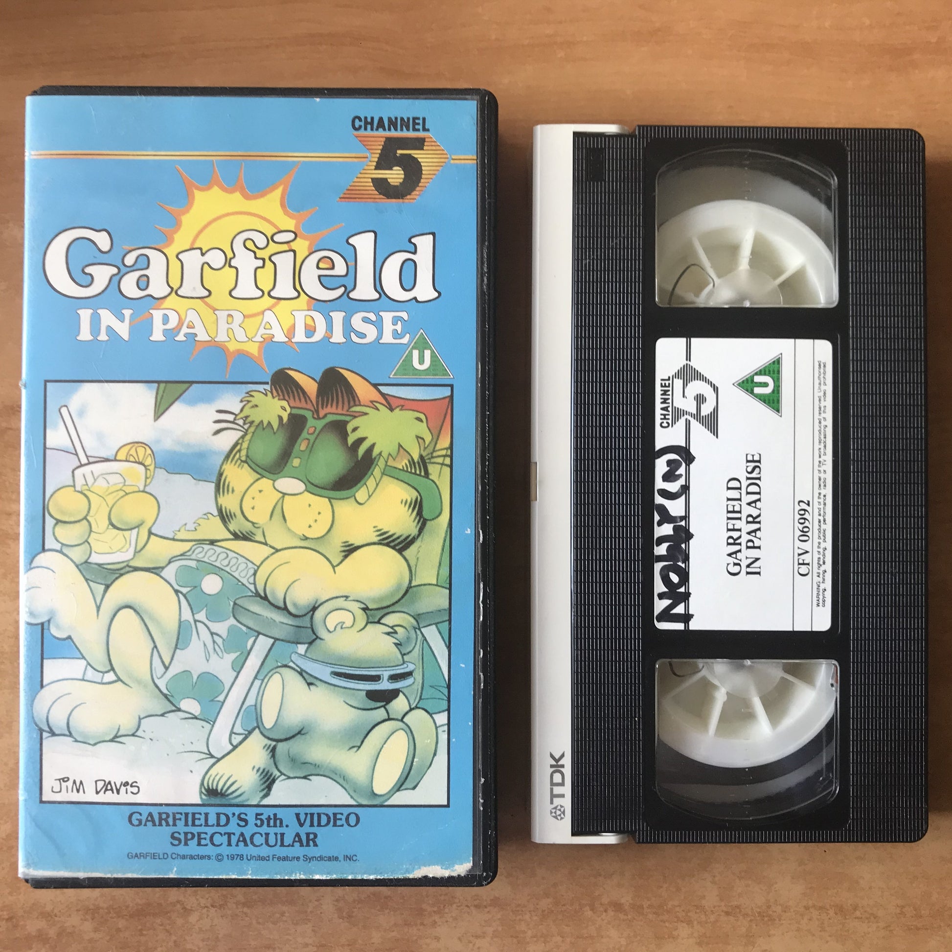 Garfield In Paradise [Hawaii]: 5th. VIDEO - Chan5 (1987) Children's - Pal VHS-