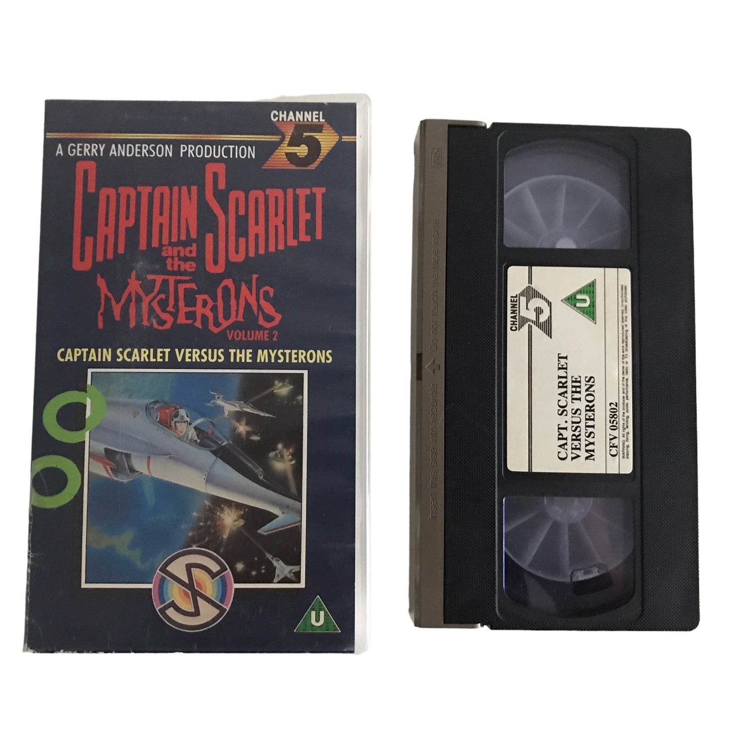 Captain Scarlet Versus the Mysterons - Channel 5 - CFV05802 - Kids - Pal - VHS-