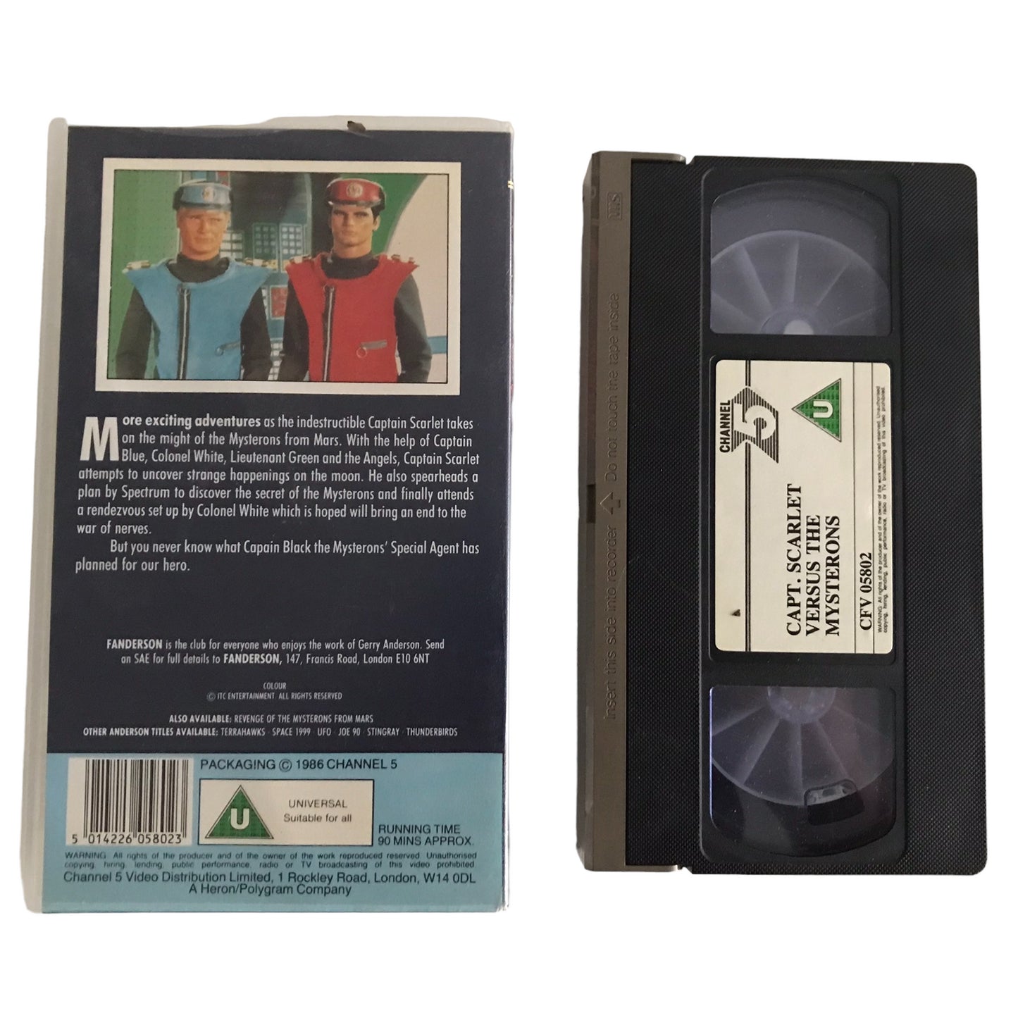 Captain Scarlet Versus the Mysterons - Channel 5 - CFV05802 - Kids - Pal - VHS-