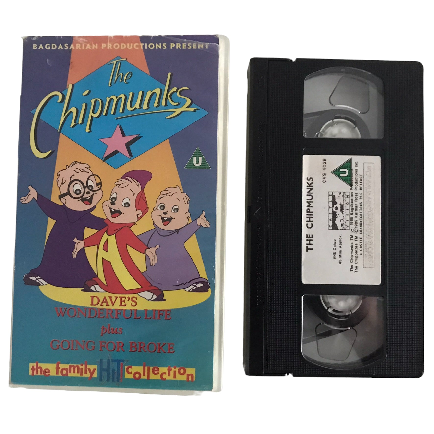 The Chipmunks - Dave's Wonderful Life - Castle Vision - CVS4029 - Kids - Pal - VHS-