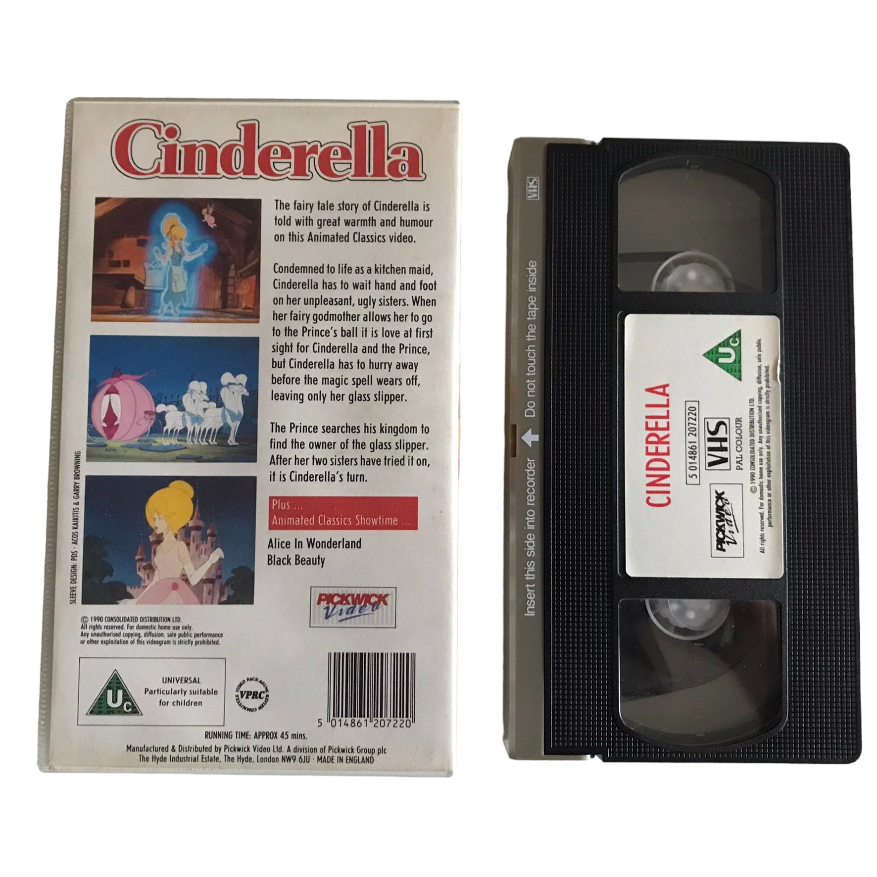 Cindrella - Pickwick Video - Kids - Pal - VHS-