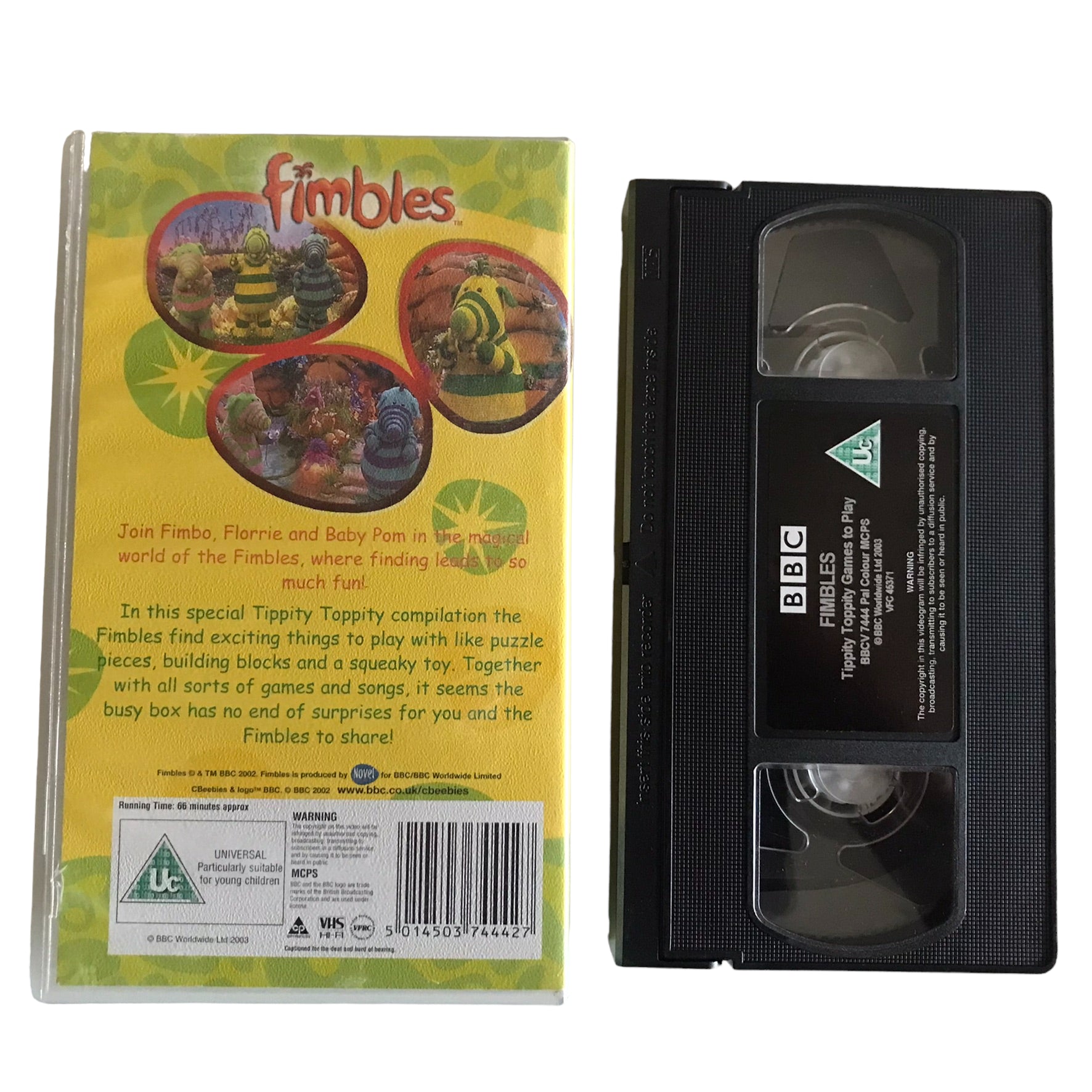 Fimbles - Tippity Toppity Games To Play - BBC Video - BBCV7444 - Kids - Pal - VHS-