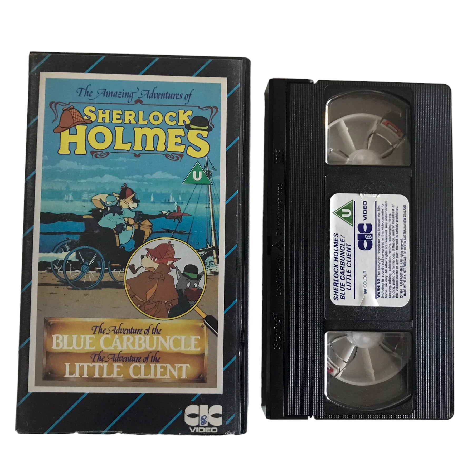 Sherlock Holmes - Blue Carbuncle / Little Client - CIC Video - Kids - Pal - VHS-