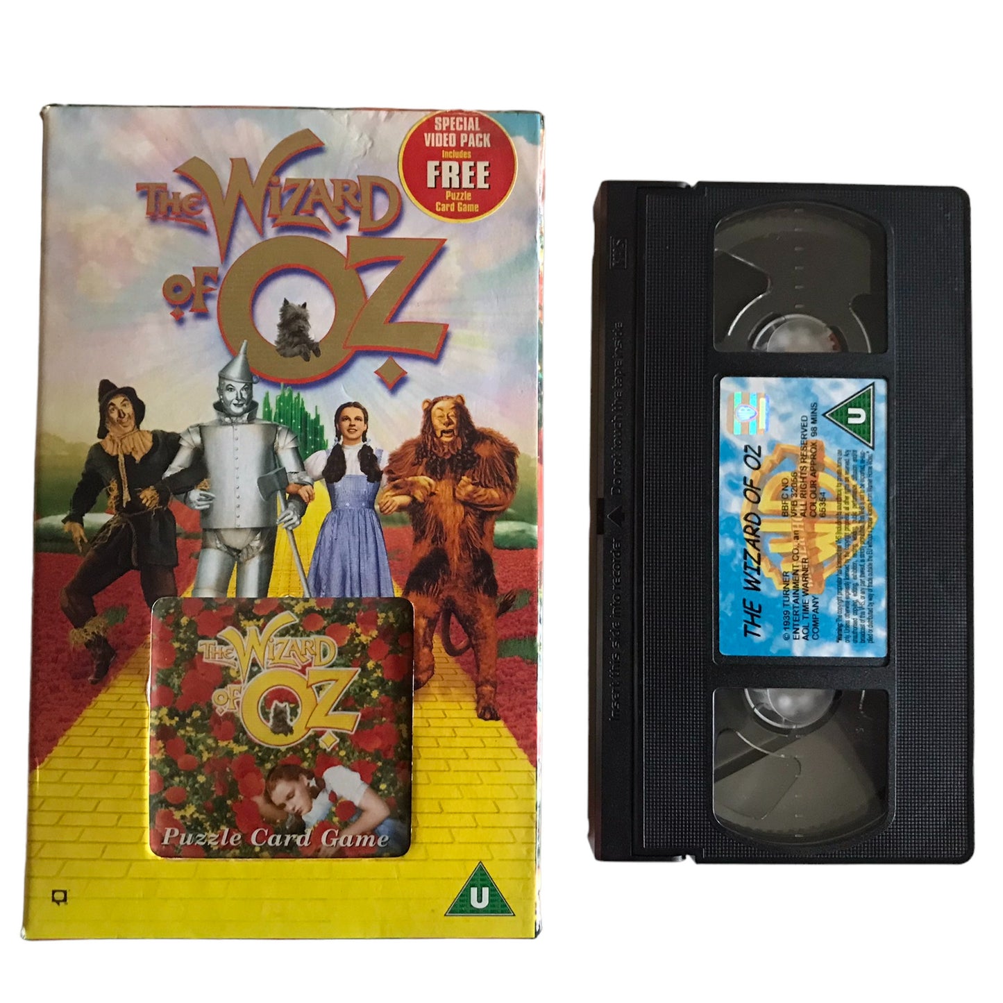 The Wizard Of OZ - Puzzle Card Game - Walt Disney Home Video - 65354 - Kids  - Pal - VHS – Golden Class Movies LTD