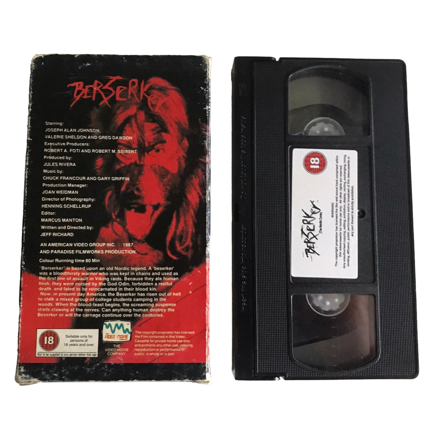 Berserker - Joseph Alan - The Video Movie - Horror - Pal - VHS-