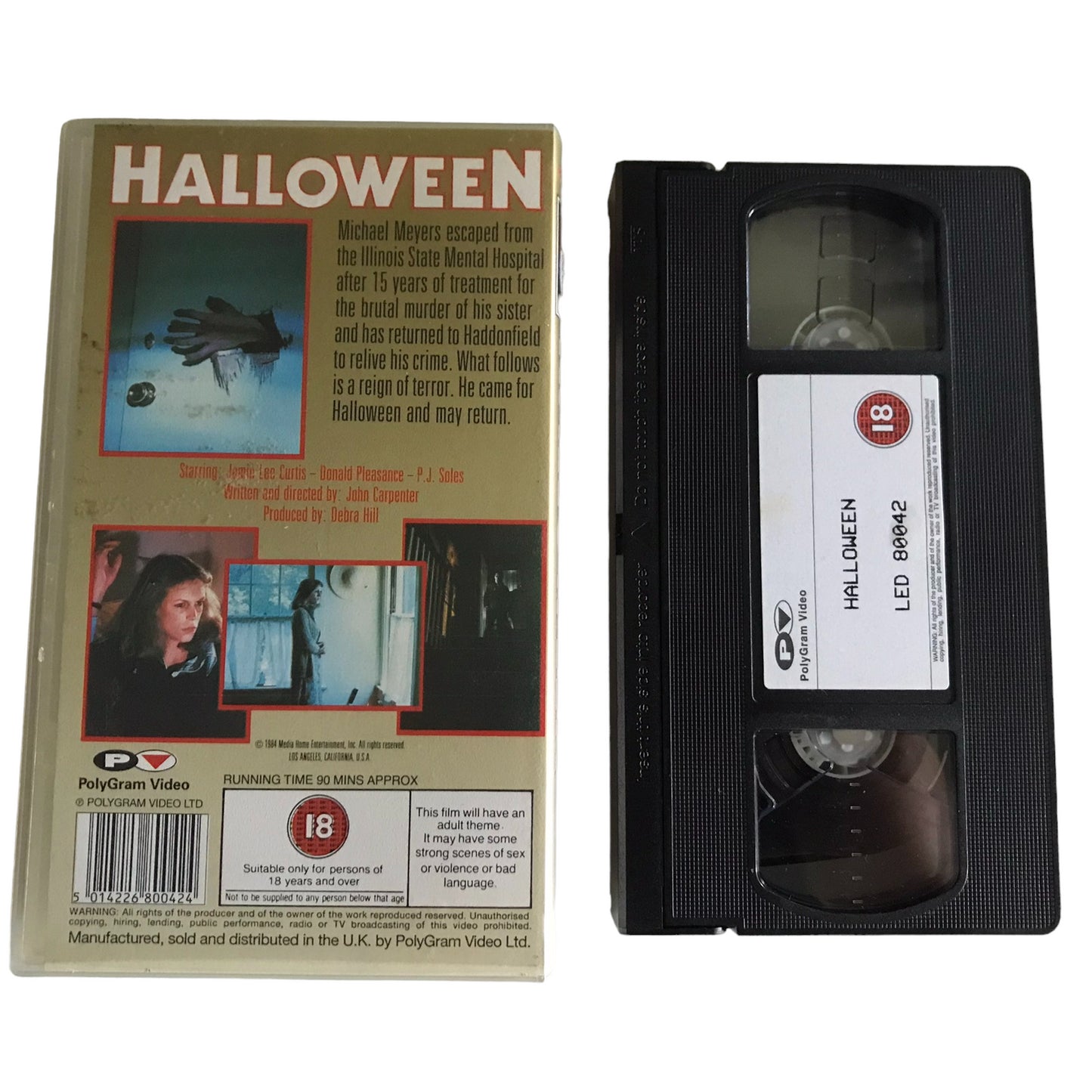 Halloween - Donald Pleasance - PolyGram Video - Horror - Pal - VHS-