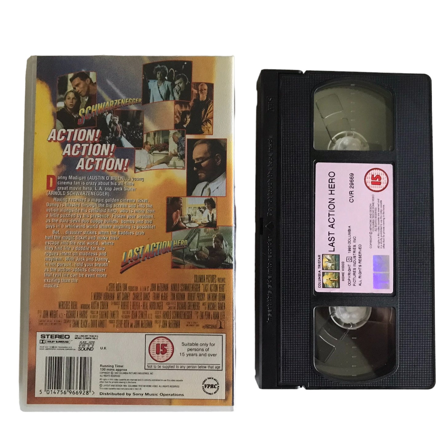 Last Action Hero - Arnold Schwarzenegger - Sony Music - Action - Pal - VHS-