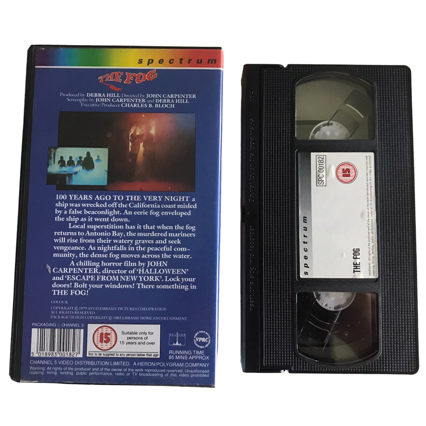 The Fog - Adrienne Barbeau - Channel 5 Video - Horror - Pal - VHS-