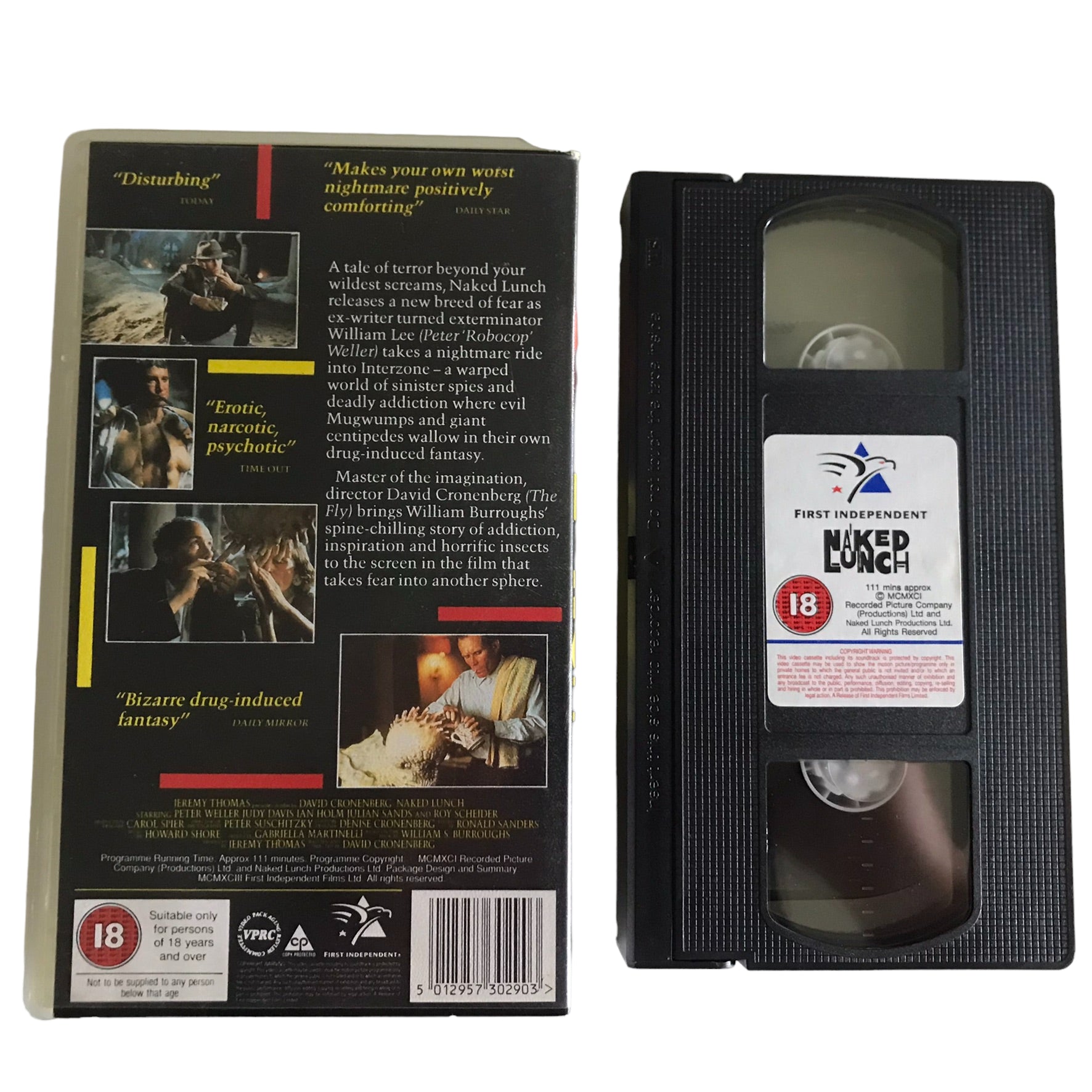 Naked Lunch - Peter Weller - First Independent - Horror - Pal - VHS-