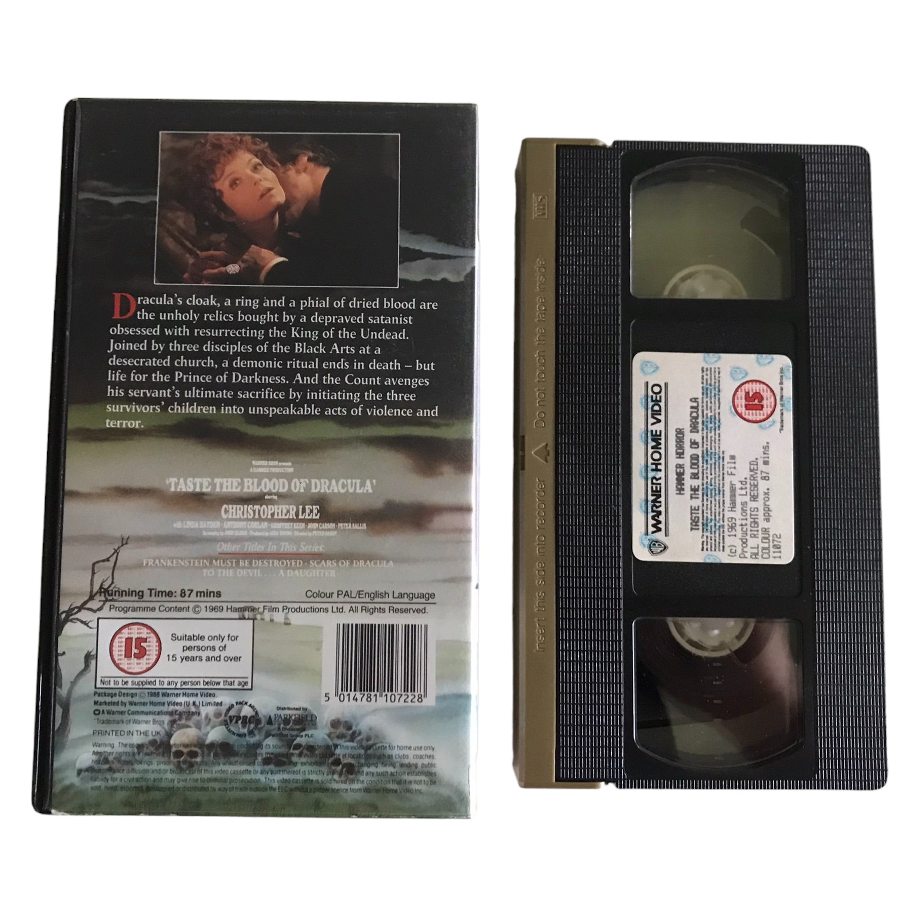 Hammer Horror - Taste The Blood Of Dracula - Christopher Lee - PARKFIELD - Horror - Pal - VHS-