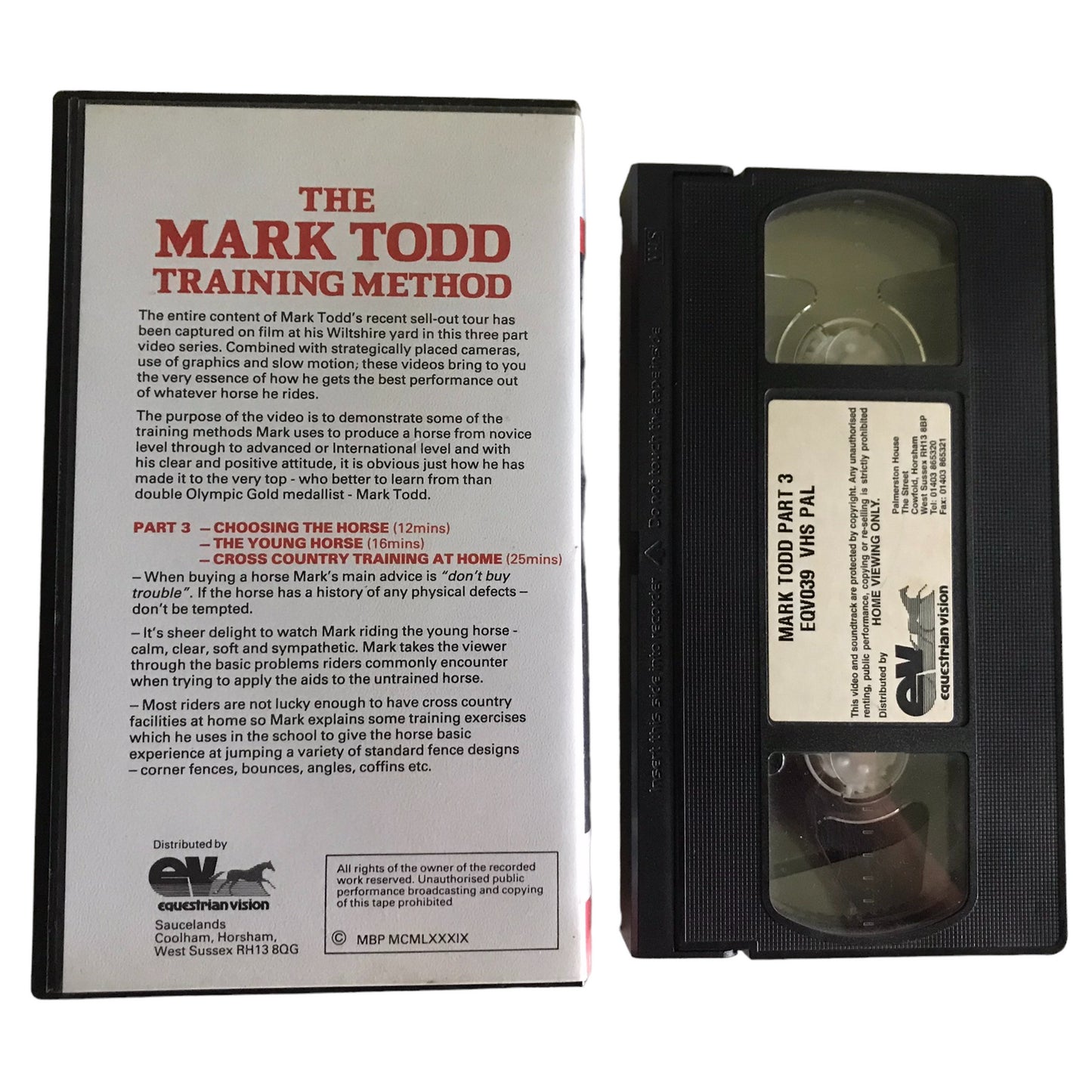 The Mark Todd Training Method Part - 3 - Equestrian Vision - Action - Pal - VHS-