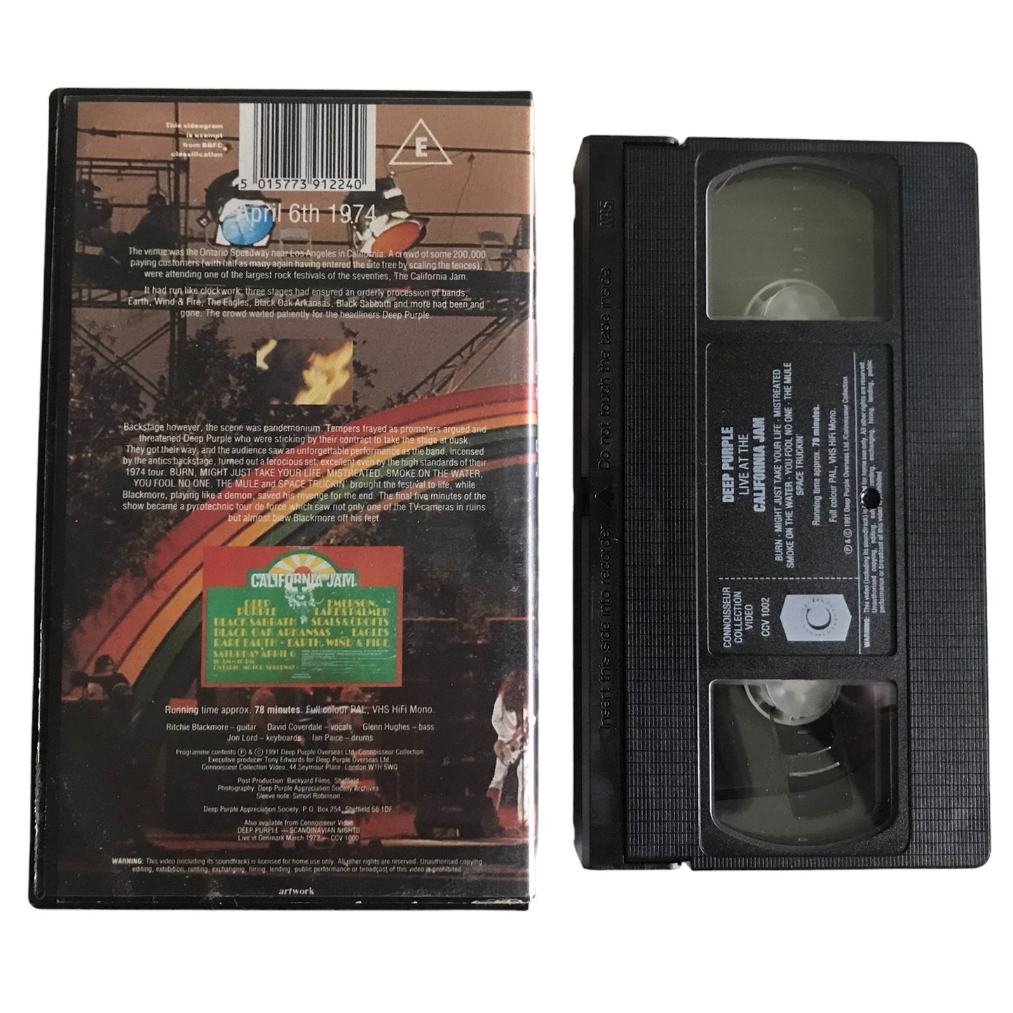 Deep Purple Live At The California Jam - Connoisseur Collection Video - Music - Pal - VHS-